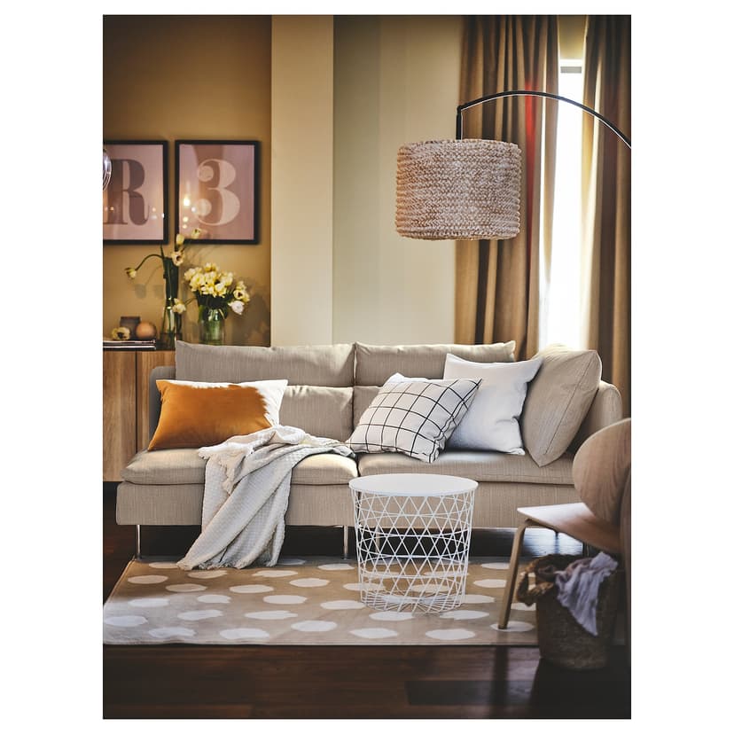 KVISTBRO — столик с отделениями д/хранения, белый, 44 см