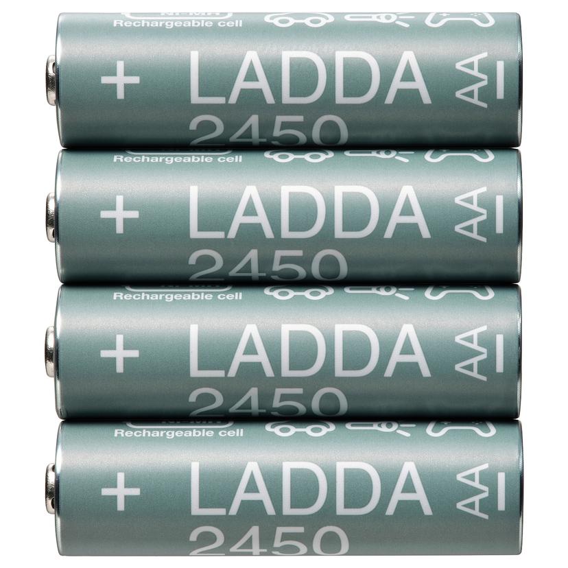 LADDA — аккумуляторная батарейка, HR06 AA 1,2 В, 2450 мА•ч