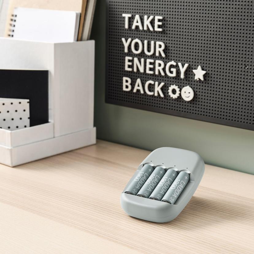 LADDA — аккумуляторная батарейка, HR06 AA 1,2 В, 1900 мА•ч