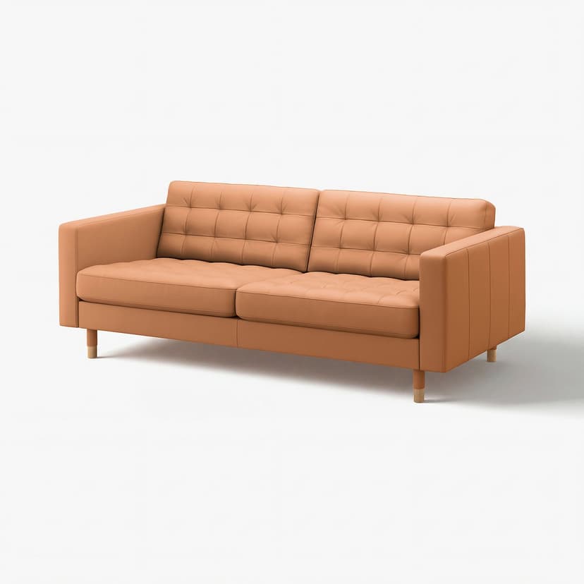 LANDSKRONA — Sofa 3-osobowa, Grann/Bomstad złoto-brązowy/drewno,