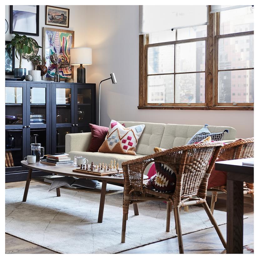 LANDSKRONA — Трехместный диван, цвет Gunnared бежевый/дерево