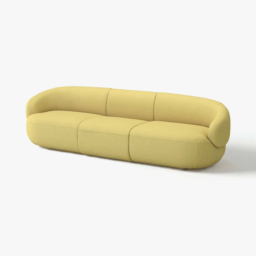 LILLESÄTER — Sofa 4-osobowa, Gunnared jaskrawy zielonożółty,