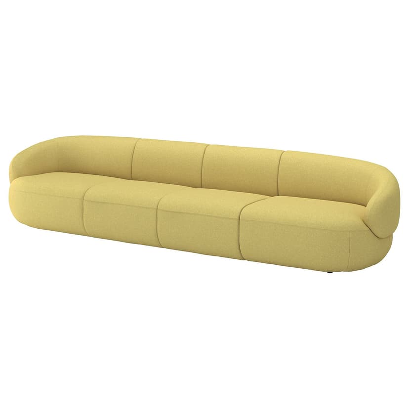 LILLESÄTER — Sofa 5-osobowa, Gunnared jaskrawy zielonożółty,
