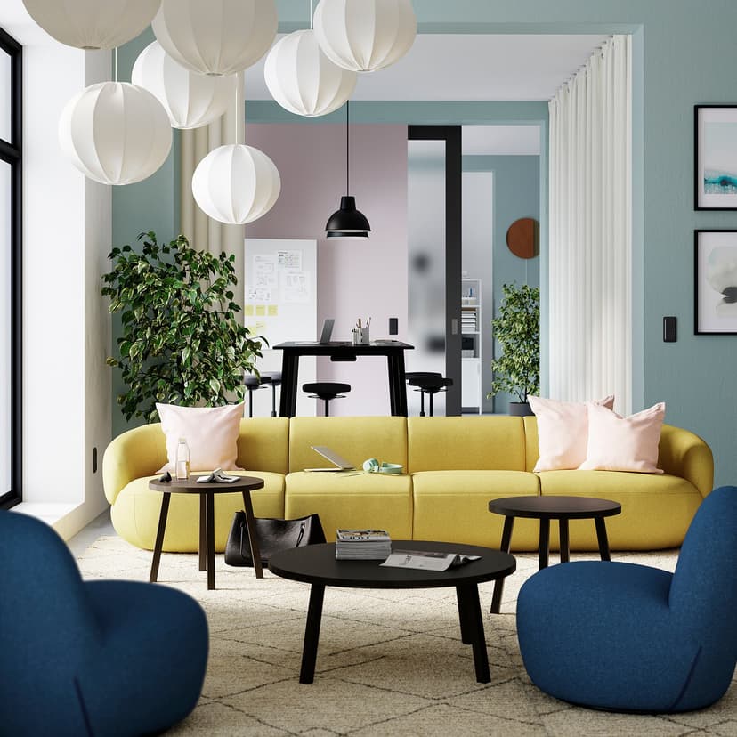 LILLESÄTER — Sofa 5-osobowa, Gunnared jaskrawy zielonożółty,