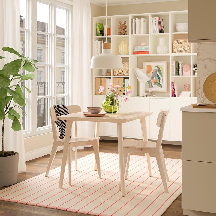 LISABO / LISABO — стол и 2 стула, ясеневый шпон/ясеневый шпон, 88 см