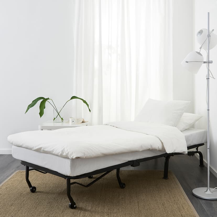 LYCKSELE LÖVÅS — Fotel rozkładany, Vansbro ciemnoszary,