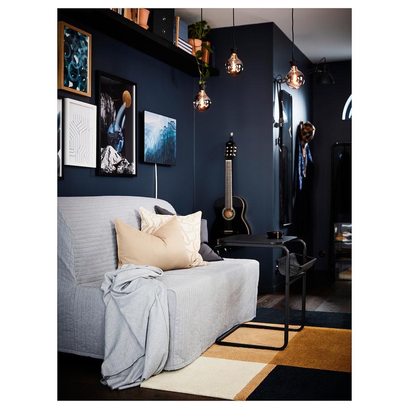 LYCKSELE LÖVÅS — 2-местный диван-кровать, Knisa светло-серый