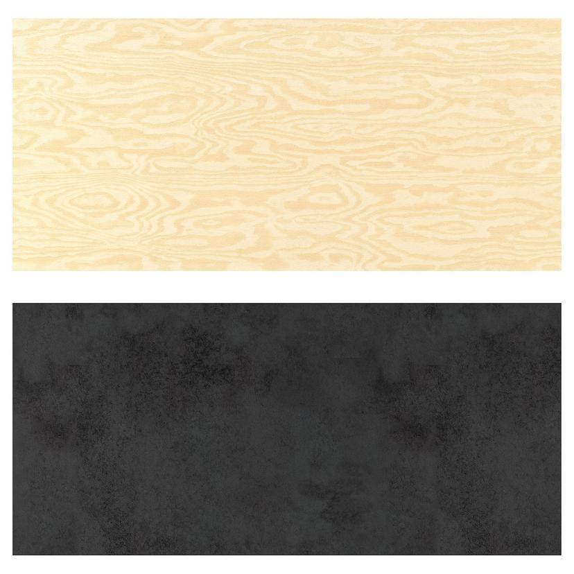 LYSEKIL — настенная панель, двусторонний черный/под фанеру, 119.6x55 см