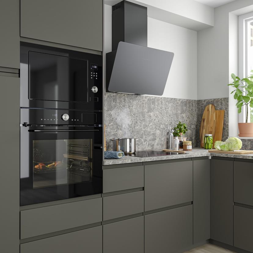 MÅGEBO — духовка с конвекцией и комбин паром, IKEA 500 черный