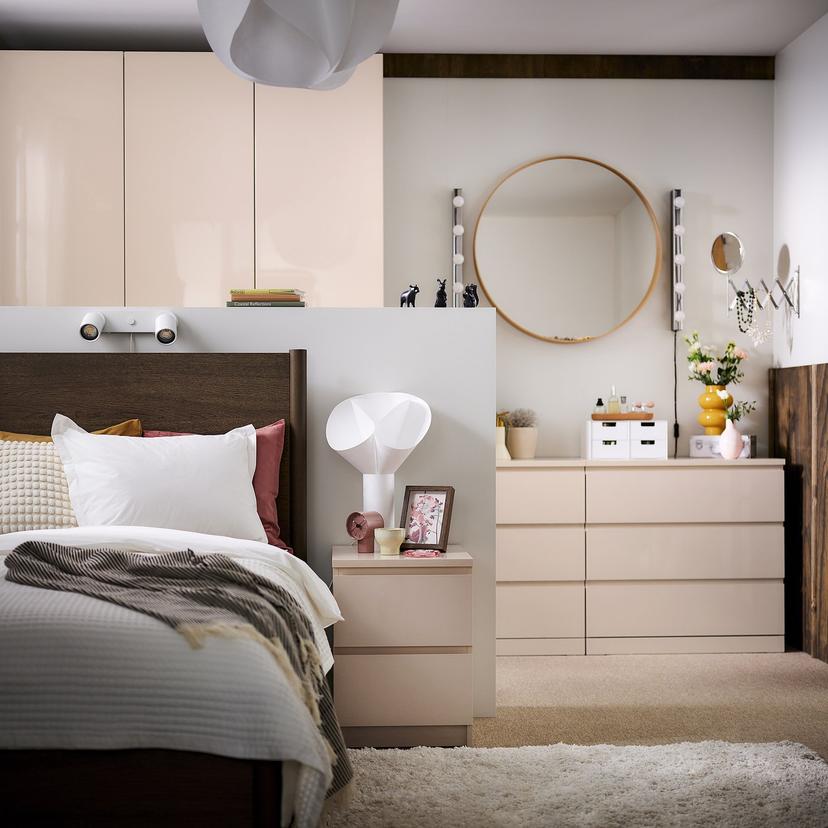 MALM — Комод, 2 ящика, 40x55 см