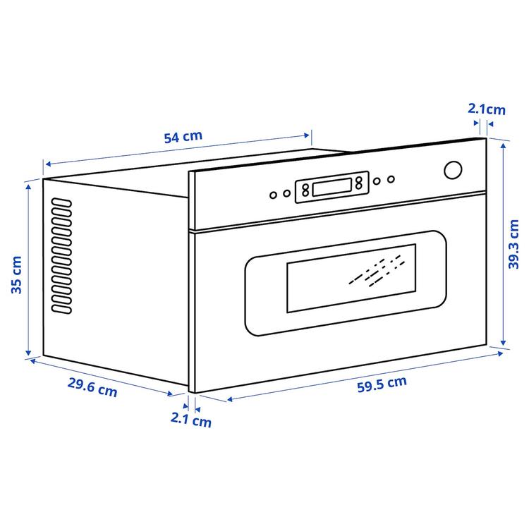 СВЧ, ИКЕА 300 нержавеющая сталь dimensions