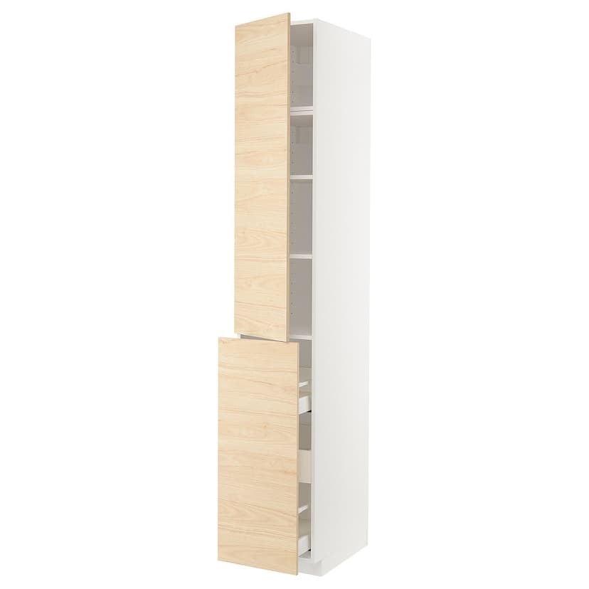 METOD / MAXIMERA — высокий шкаф/выдв секц/3ящ/1дв/2плк, 40x60x240 см