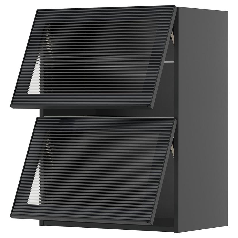 METOD — Горизонтальный настенный шкаф с 2 стеклянными дверцами, 60x80 см