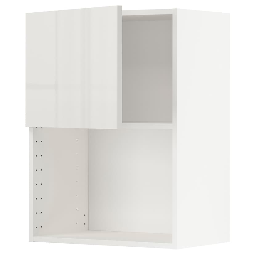 METOD — навесной шкаф для СВЧ-печи, белый/Ringhult светло-серый, 60x80 см