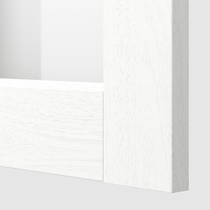 METOD — навесной шкаф/2стеклянные дверцы, 80x40 см