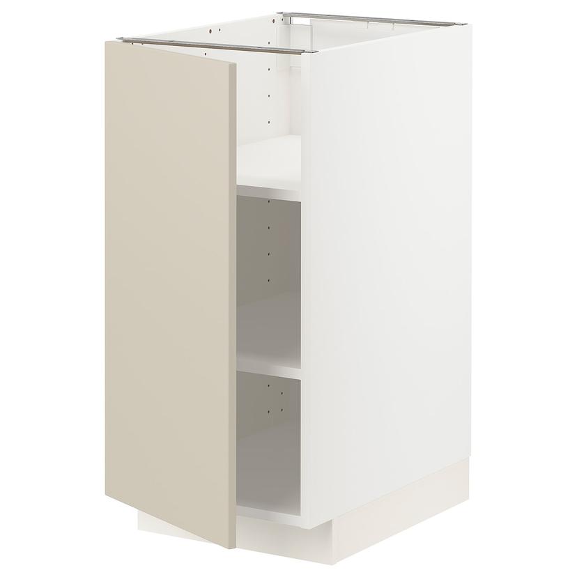 METOD — напольный шкаф с полками, белый/Havstorp бежевый, 40x60 см