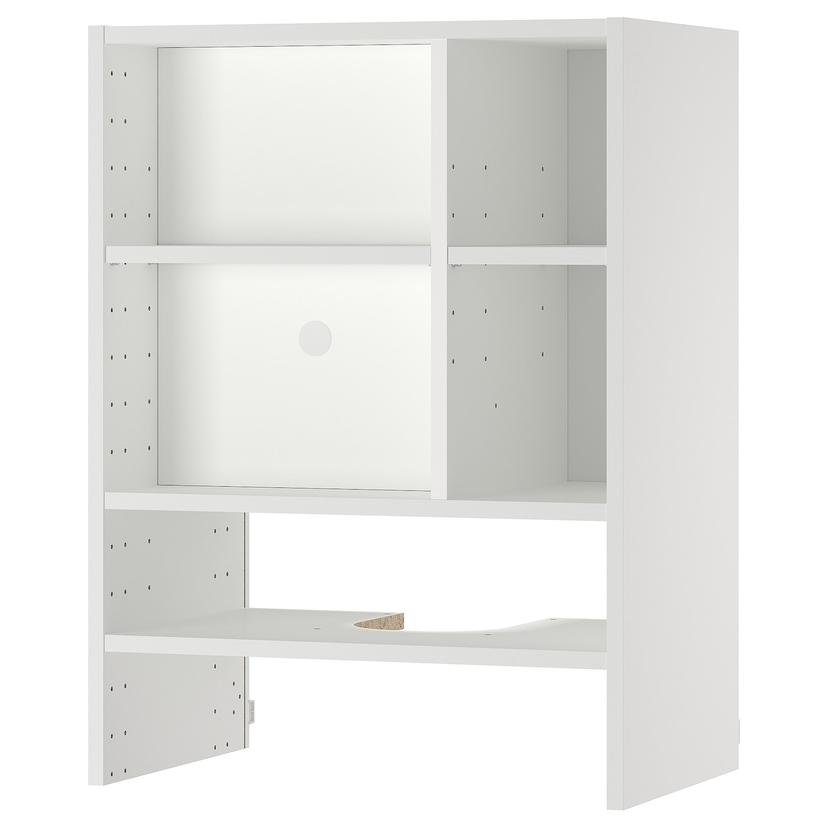 METOD — навесной шкаф д/встроенной вытяжки, белый, 60x37x80 см