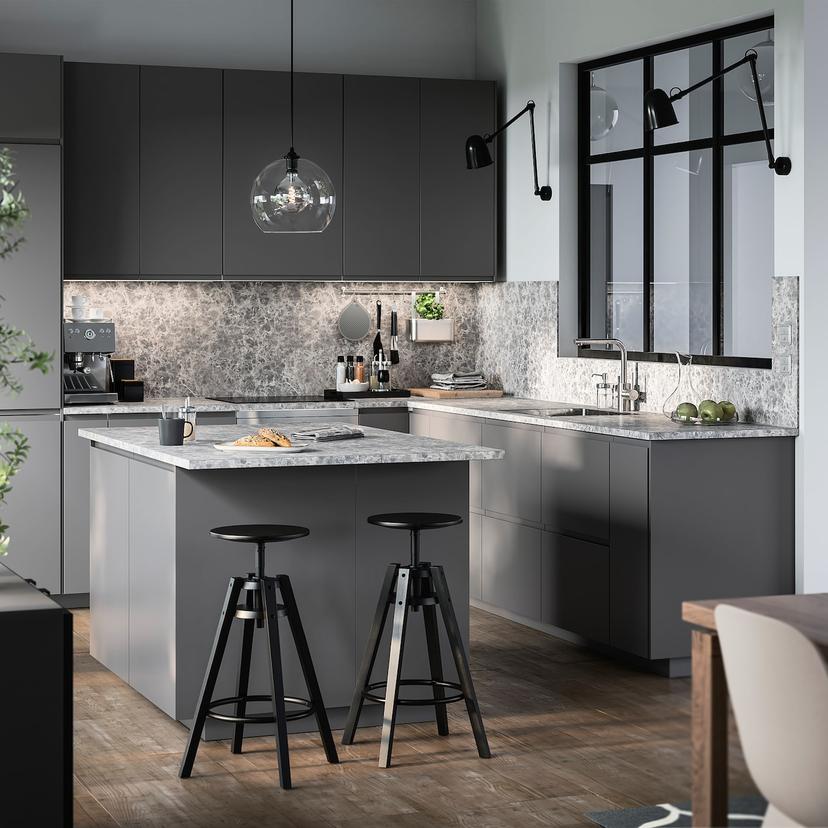 MITTLED — светодиодная подсветка столешницы, регулируемая яркость цвет алюминия, 30 см