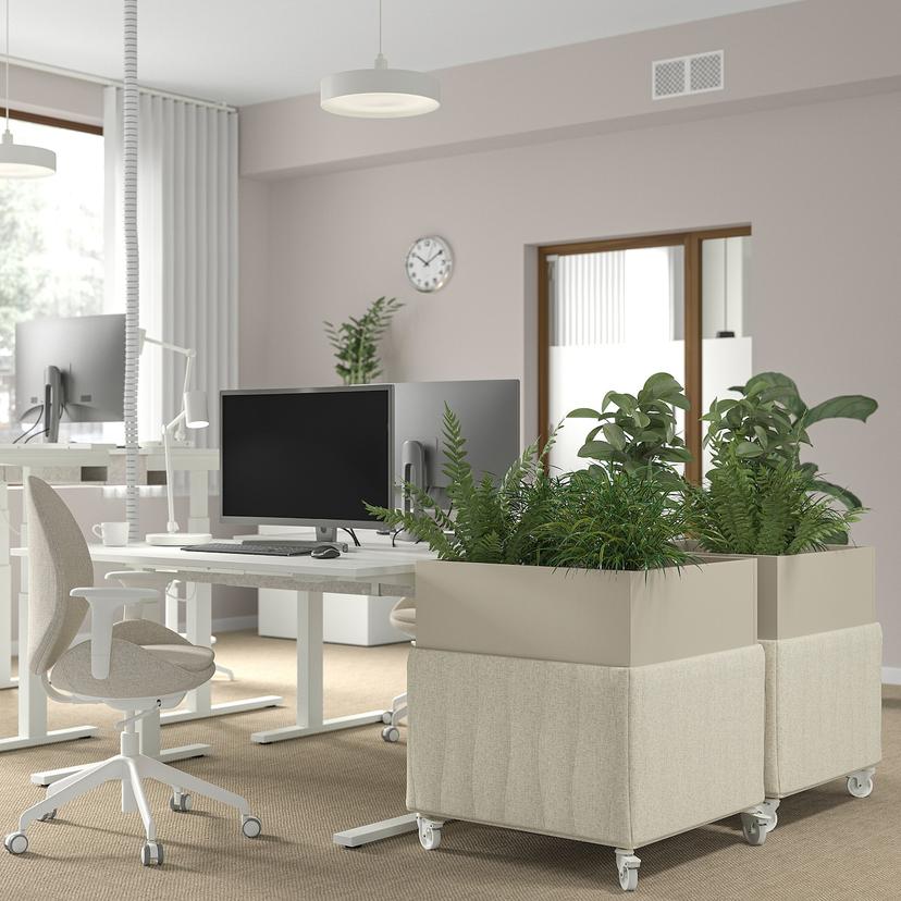 MITTZON — Звукопоглощающий горшок для растений на колесах., 70x70x75 см