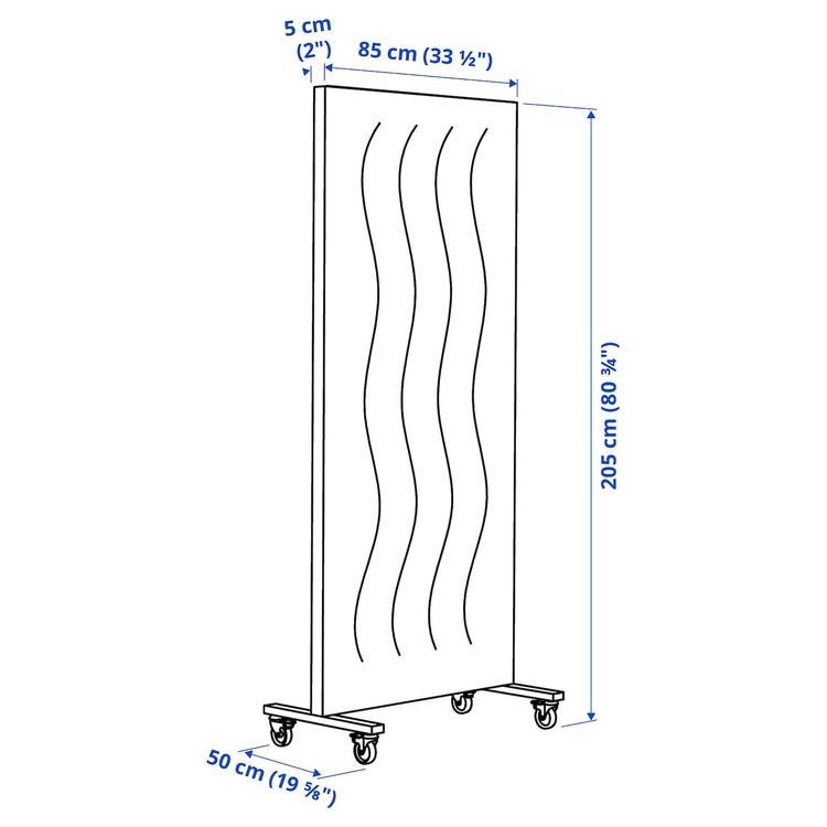 каркас с колесиками/экран dimensions
