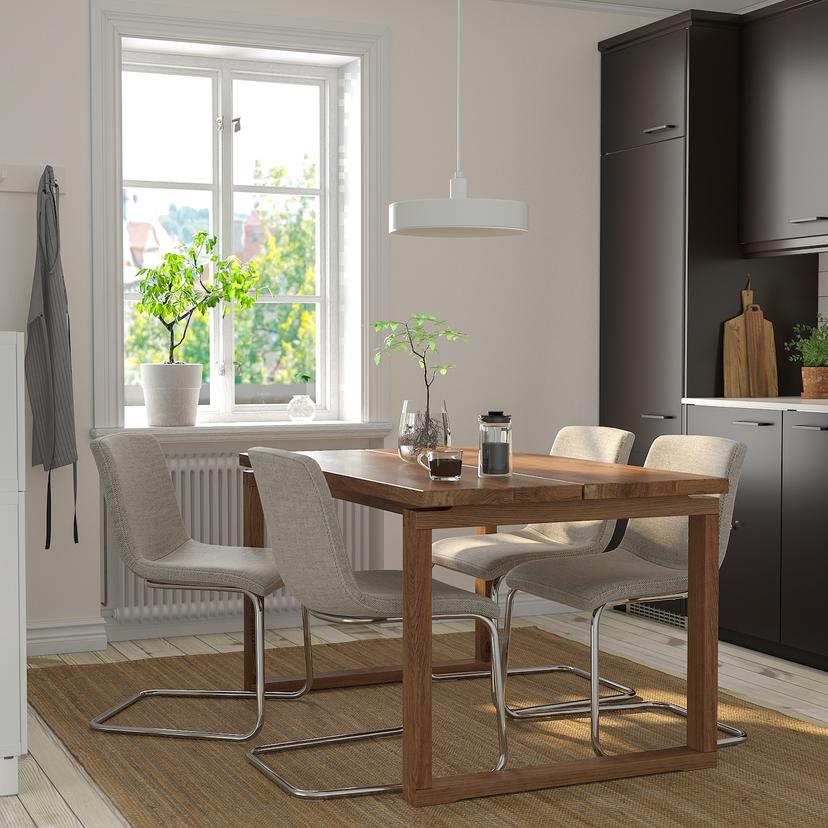 MÖRBYLÅNGA / LUSTEBO — стол и 4 стула