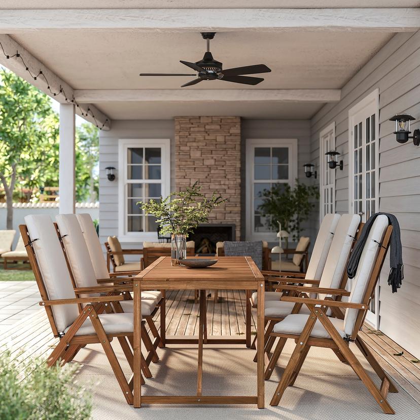 NÄMMARÖ — Стол и 6 складных стульев, уличный,