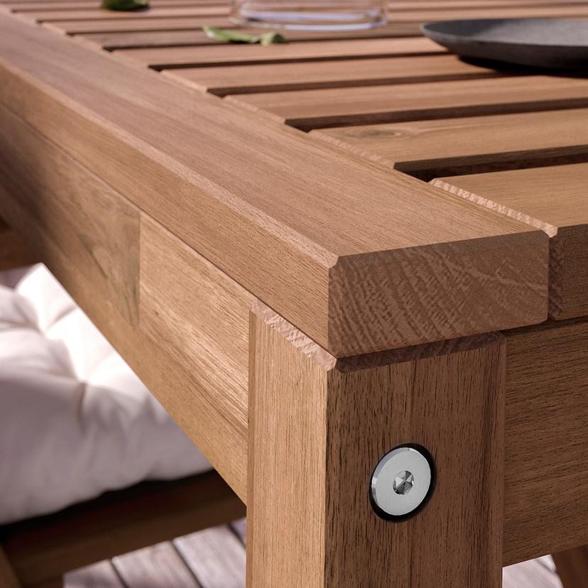 NÄMMARÖ — садовый стол, светло-коричневая морилка, 140x75 см