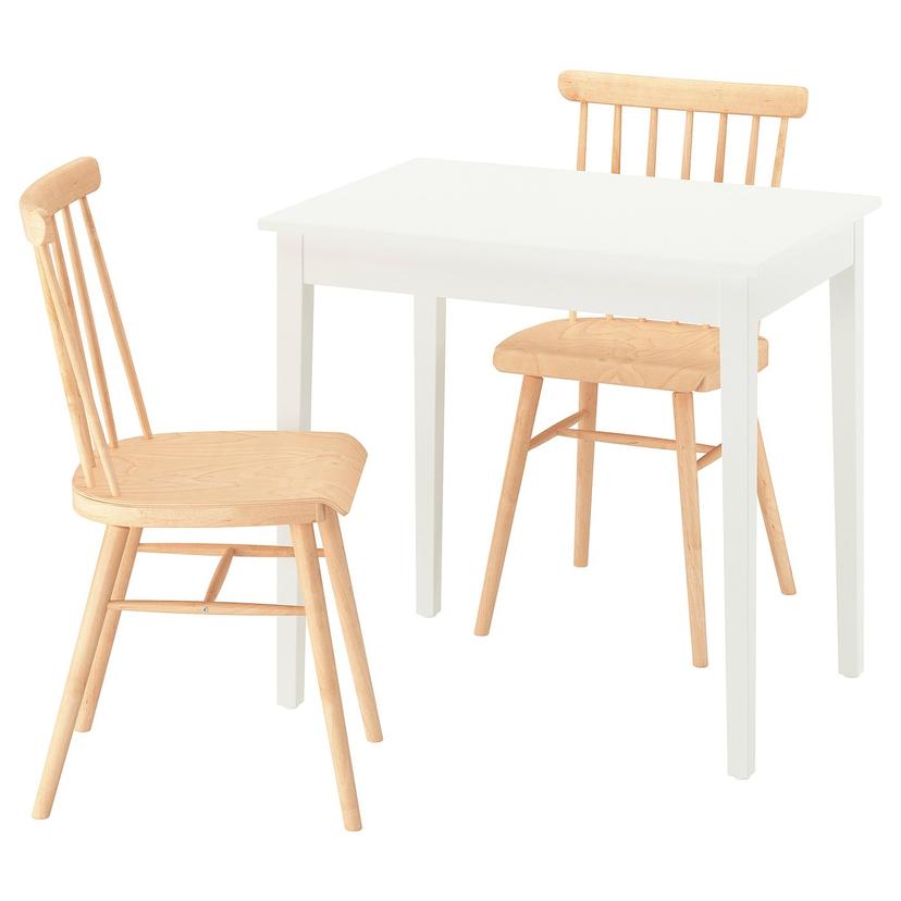 NÄSINGE / HÖGVED — Стол и 2 стула, 80x60 см