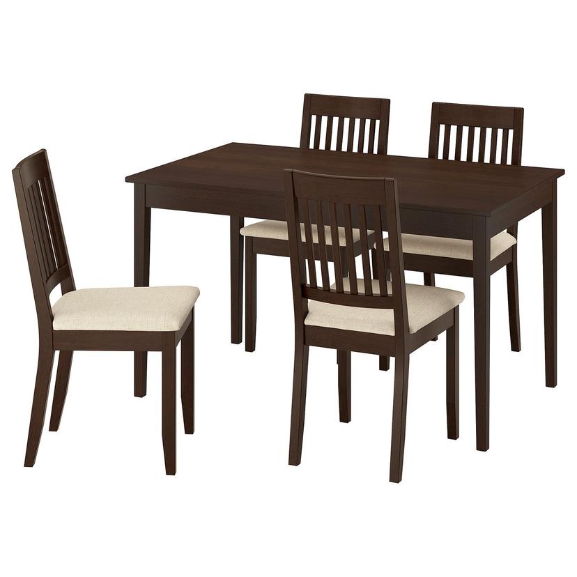 NÄSINGE / NÄSINGE — Стол и 4 стула, 130/190x80 см