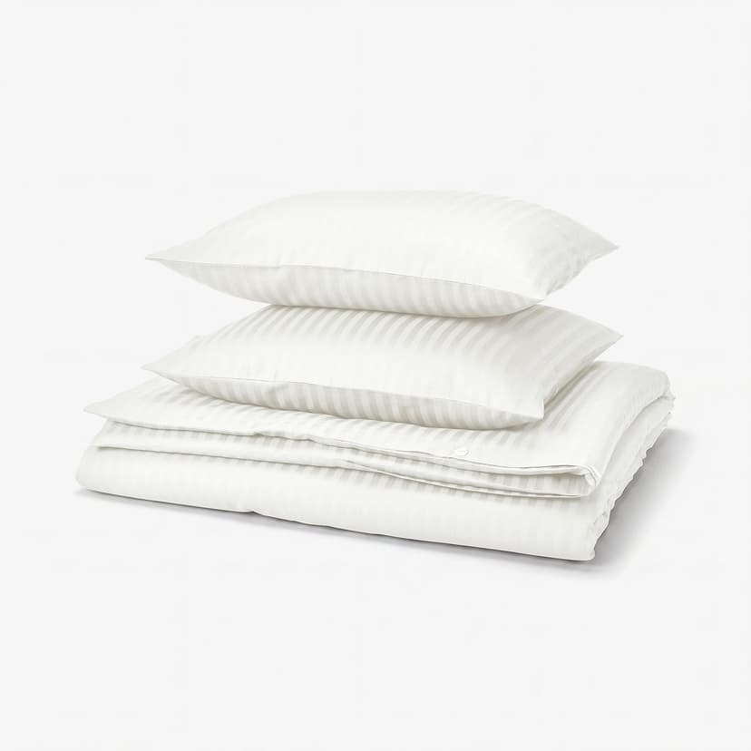 NATTJASMIN — Пододеяльник и 2 наволочки, белый, 200x200/50x60 см