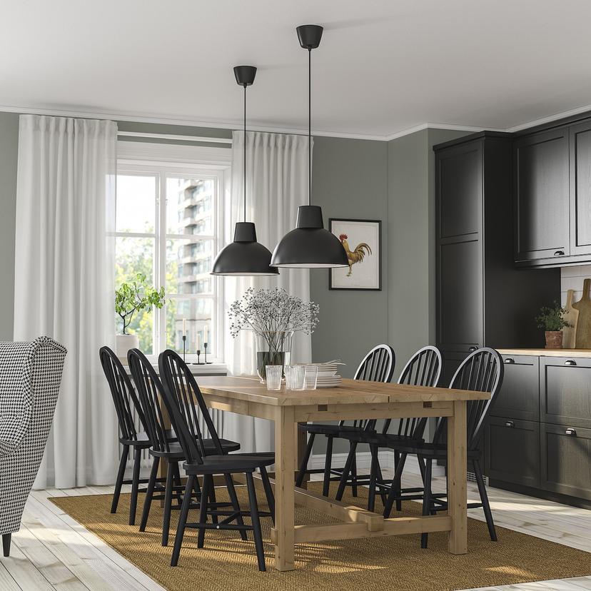 NORDVIKEN / SKOGSTA — Стол и 6 стульев, 210/289 см