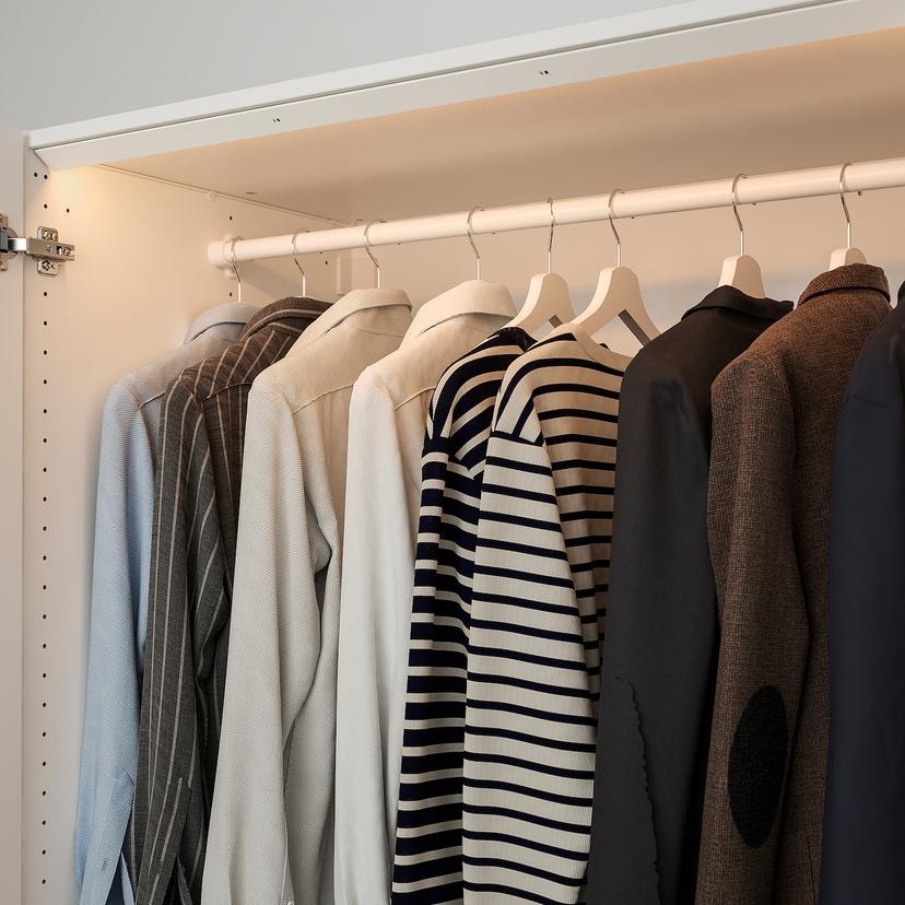 ÖVERSIDAN — подсветка гардероба, с датчиком, регулируемая яркость белый, 96 см