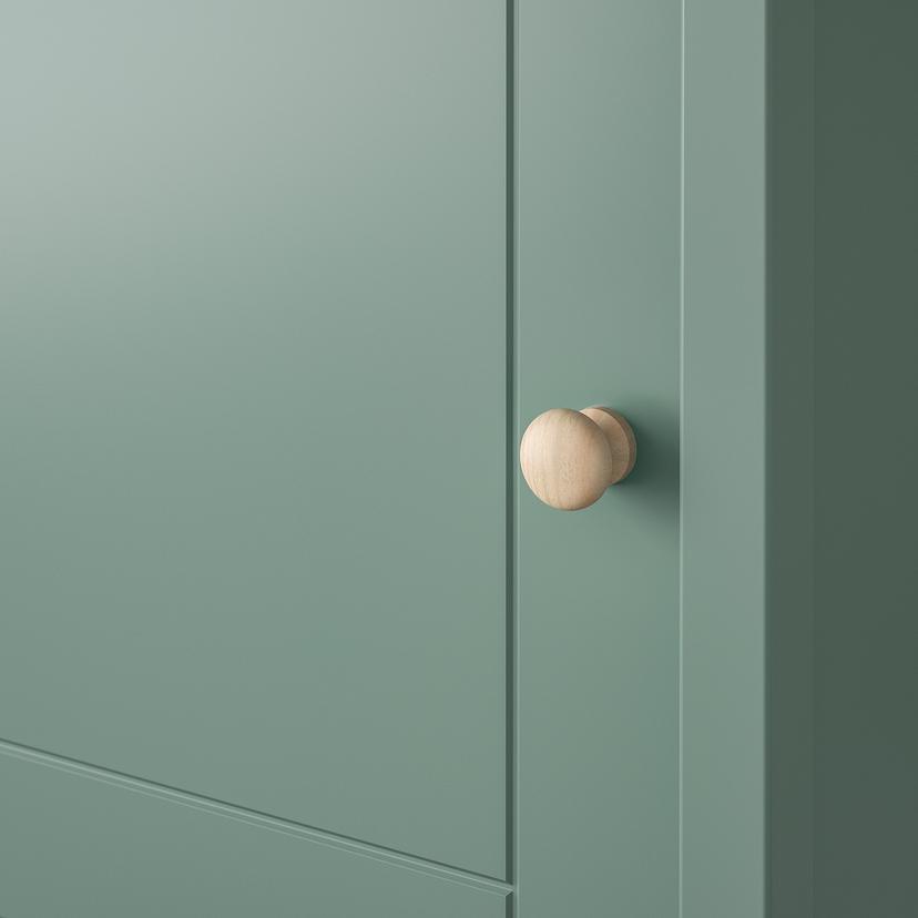 OLDERDALEN — тумба прикроватная, серо-зеленый/сосна, 47x43 см