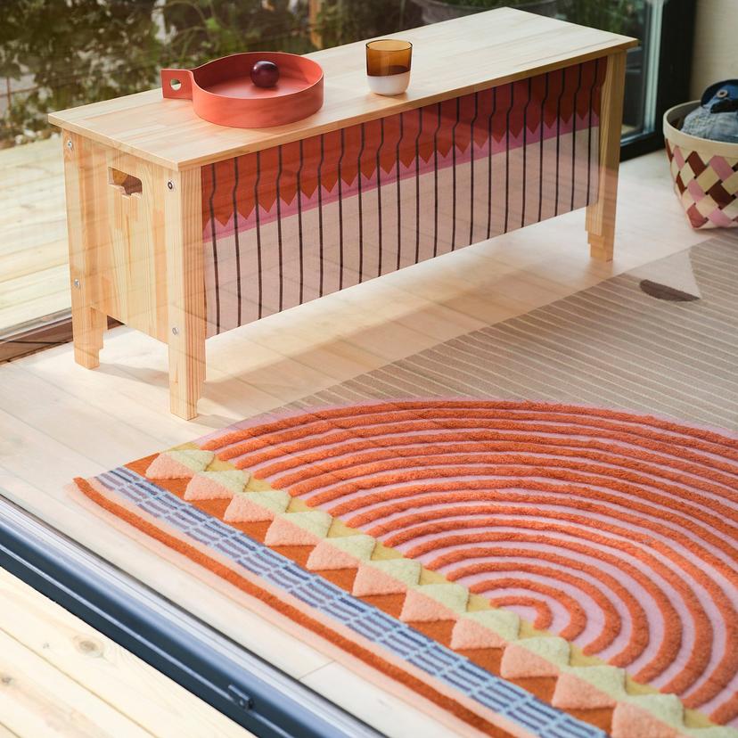 OMMJÄNGE — Плоский тканый ковер, разноцветный