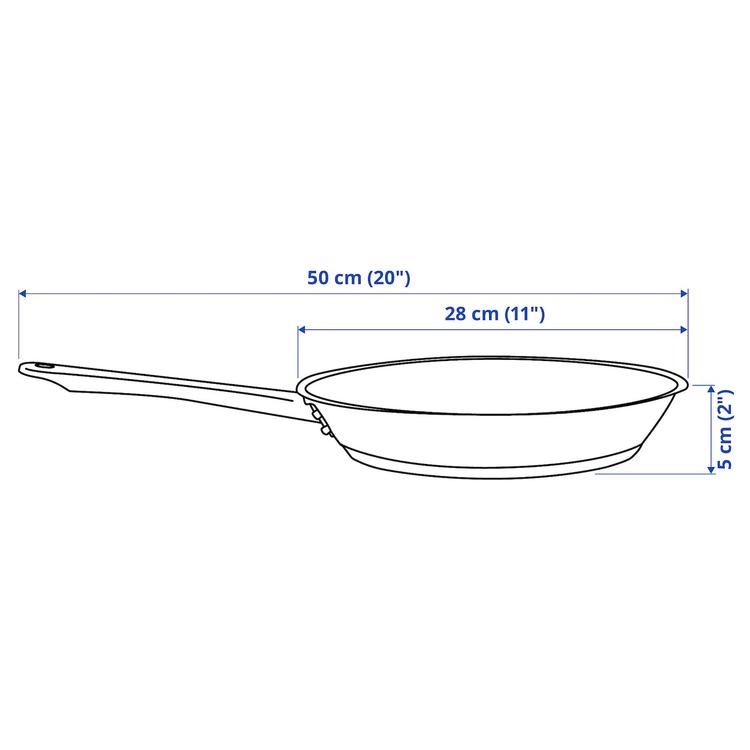 сковорода, антипригарное покрытие/нержавеющ сталь медный, 28 см dimensions