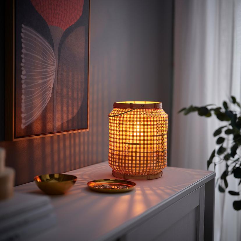 PÅVEFINK — Столбовой фонарь для свечей, бамбуковый