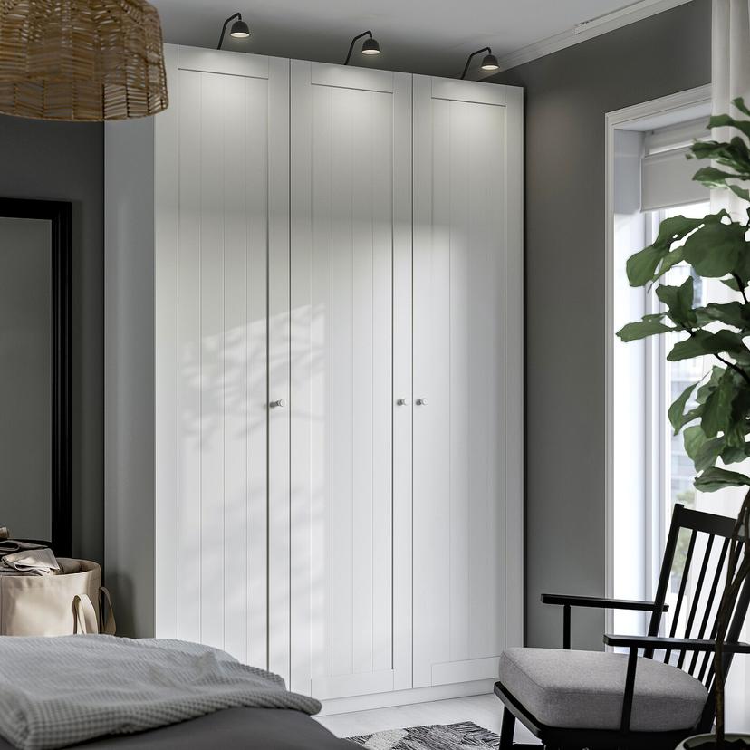 PAX / GULLABERG — гардероб, комбинация, белый/белый, 150x60x236 см