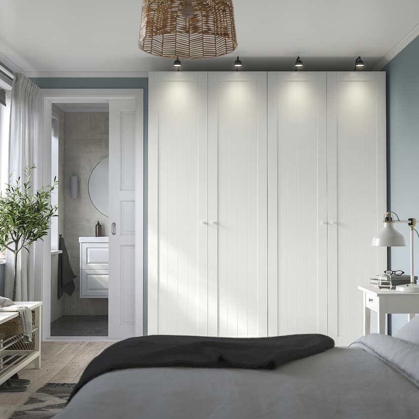 PAX / GULLABERG — гардероб, комбинация, белый/белый, 200x60x236 см