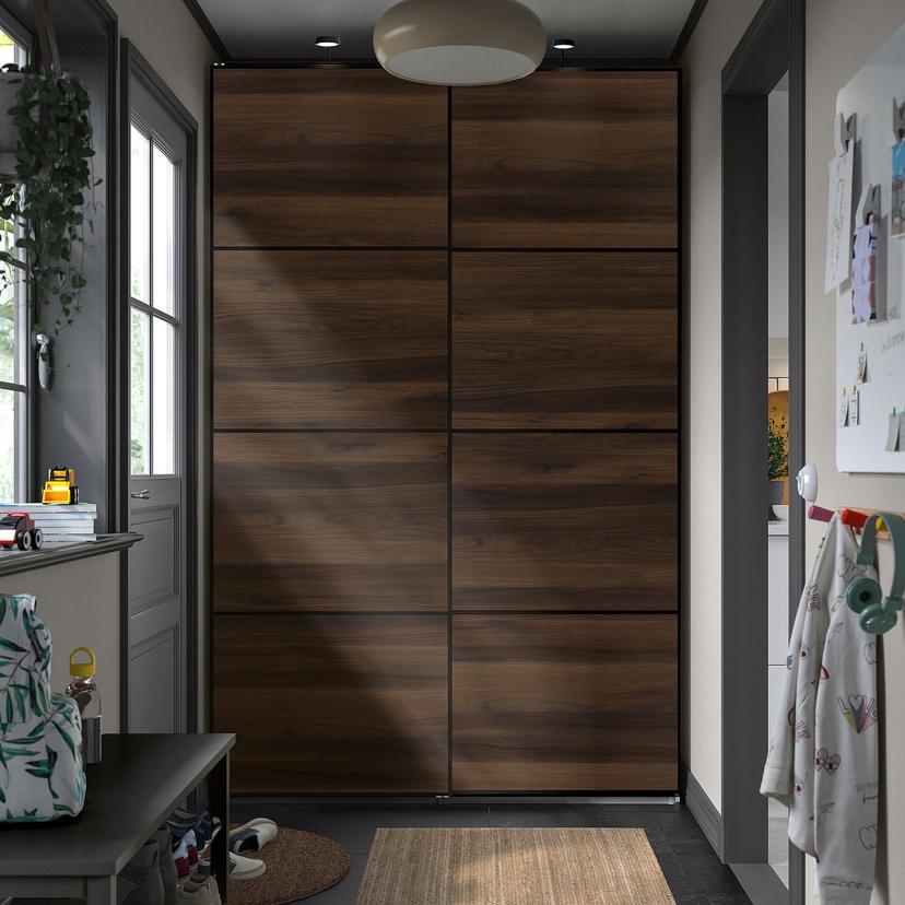 PAX / MEHAMN — гардероб с раздвижными дверьми