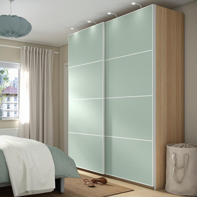 PAX / MEHAMN — гардероб с раздвижными дверьми