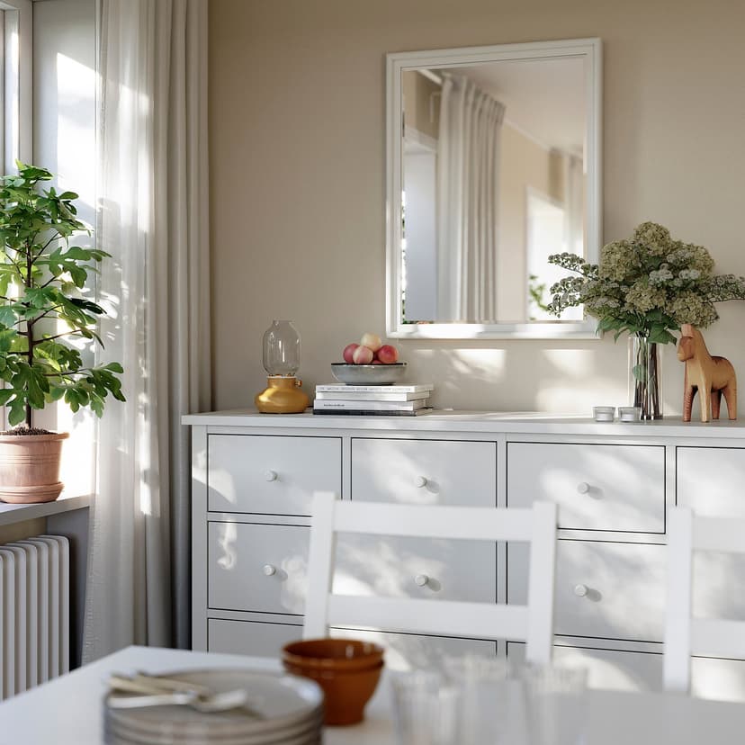 PINGSTSYREN — Зеркало, белый, 60x80 см