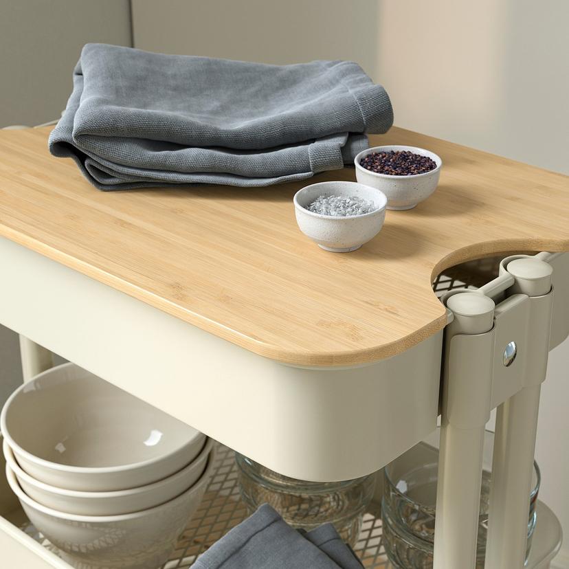 RÅSKOG / NORRÅVA — Wózek z przykrywką, beżowy,