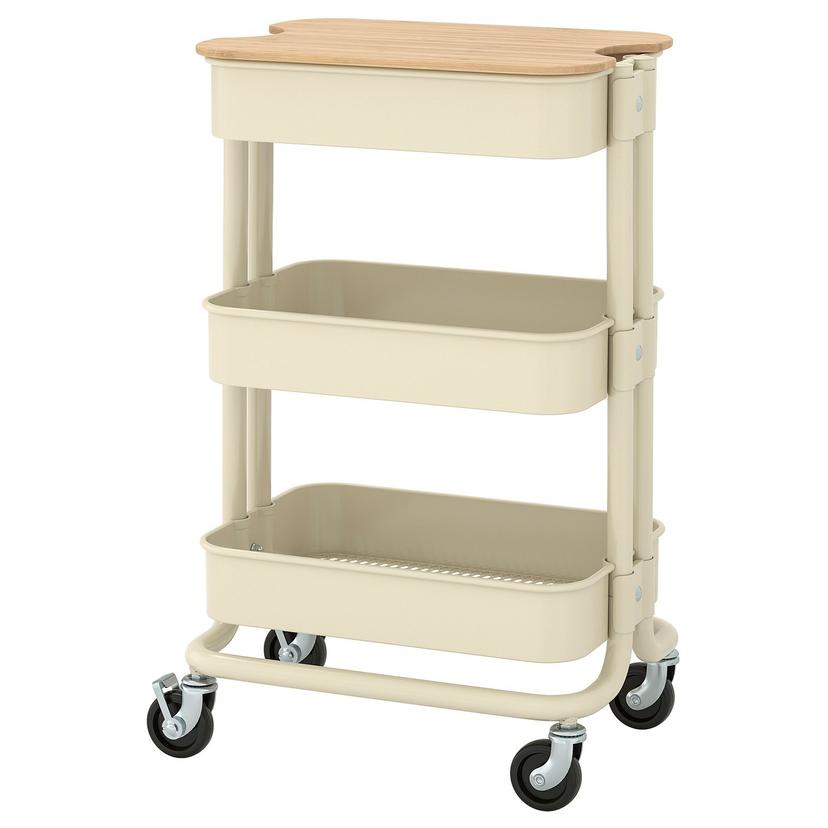 RÅSKOG / NORRÅVA — Wózek z przykrywką, beżowy,