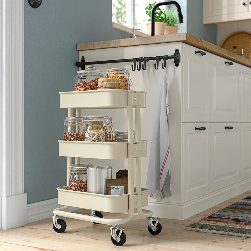 RÅSKOG — Wózek, beżowy,