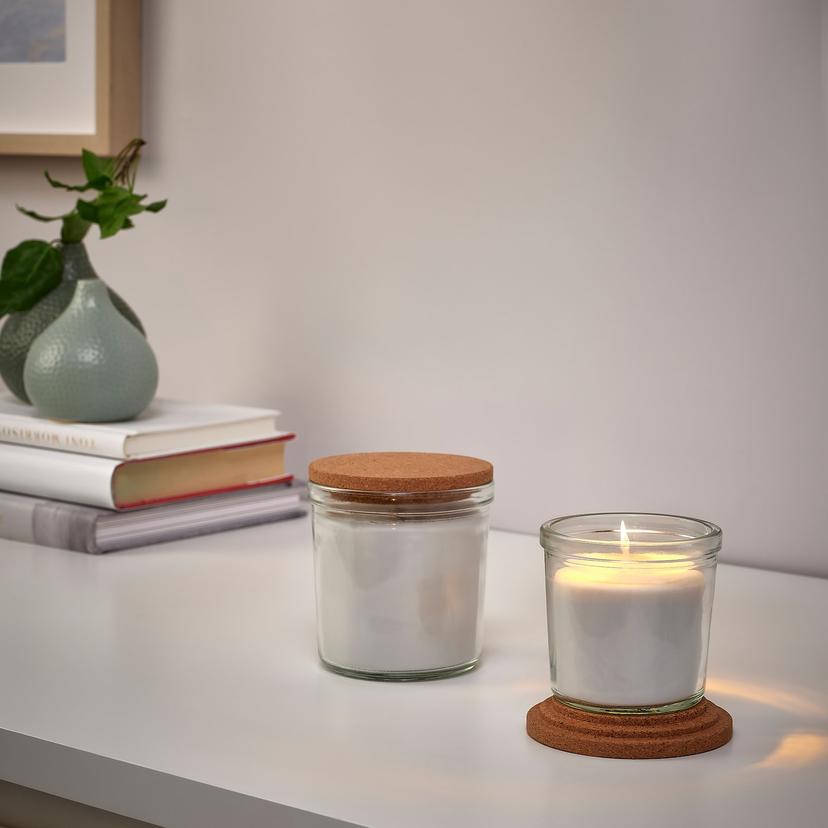 RÖNNSPIREA — крышка для ароматической свечи, пробка, 8 см