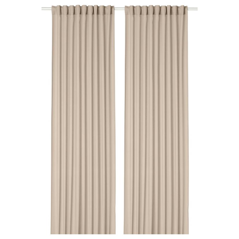 ROSENROBINIA — гардины, 2 шт., бежевый, 145x300 см