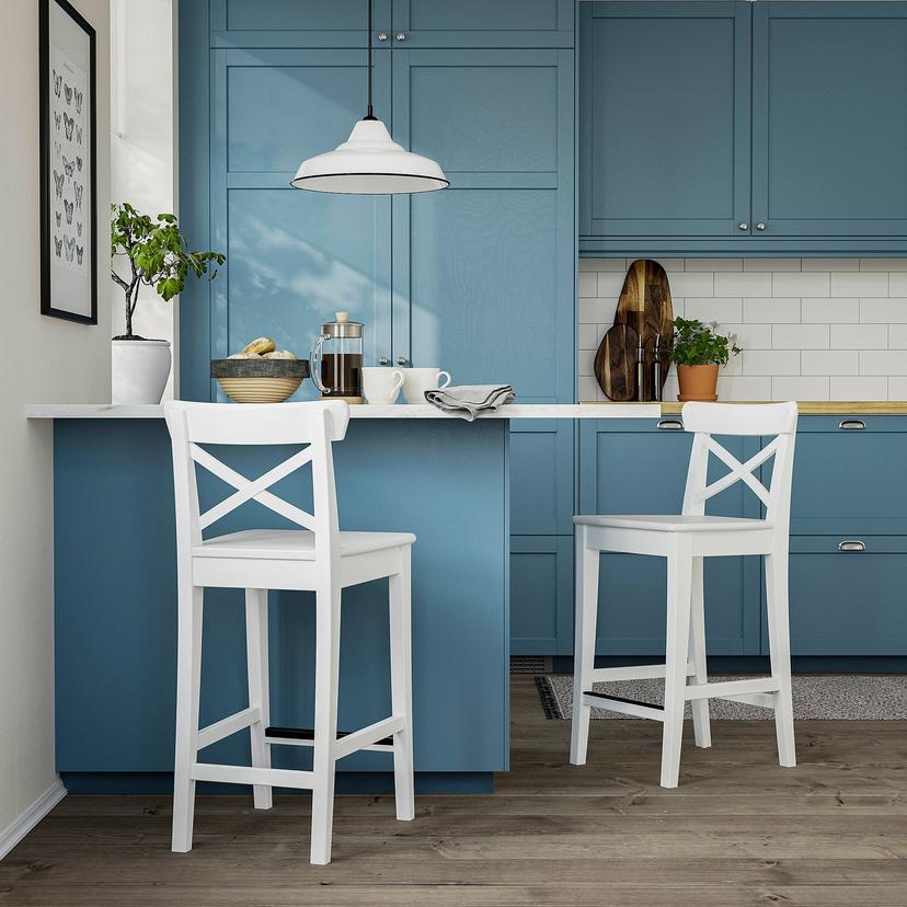 ROSENTORP — Барный стул со спинкой, 63 см