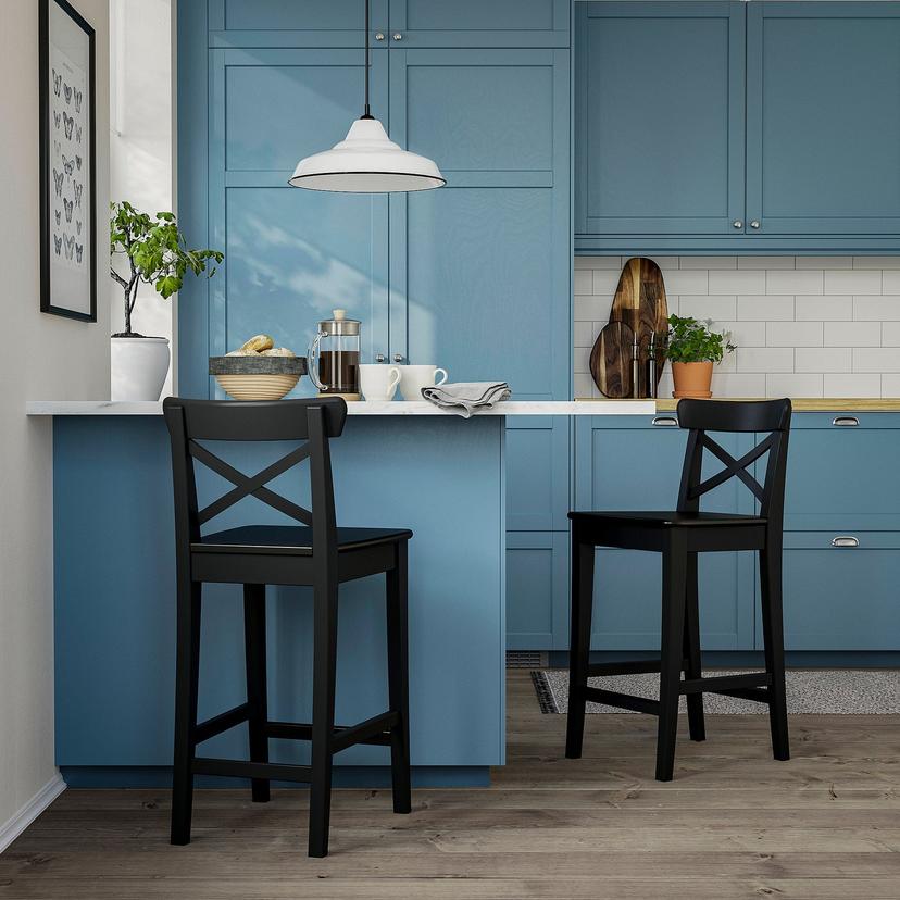 ROSENTORP — Барный стул со спинкой, 63 см