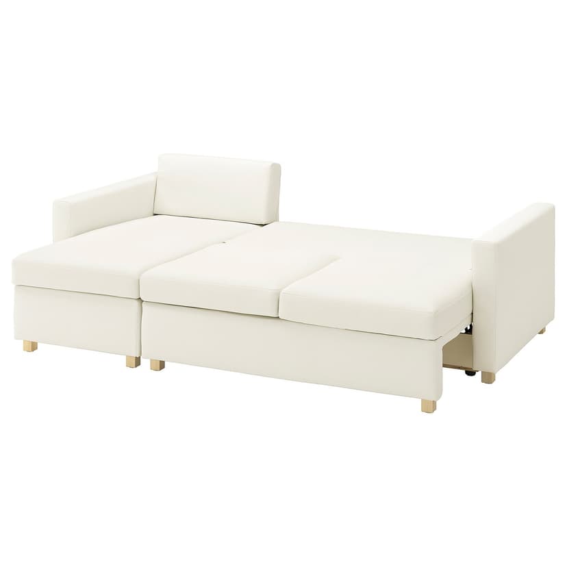 SALTSJÖBADEN — 3-os sofa rozkładana z szezlongiem, Blekinge biały,