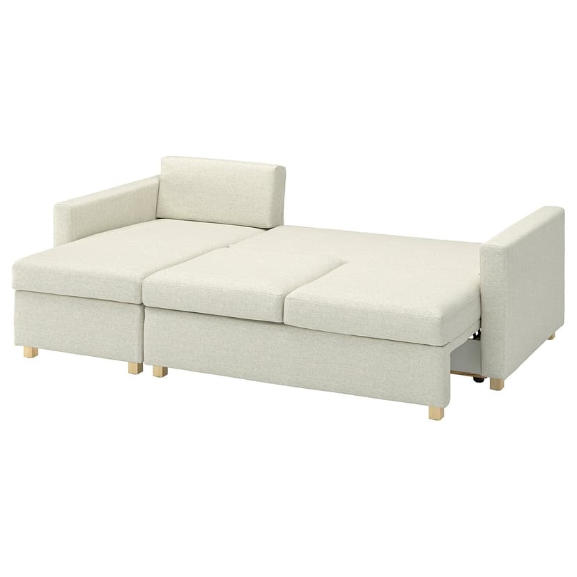 SALTSJÖBADEN — 3-os sofa rozkładana z szezlongiem, Gunnared beżowy,